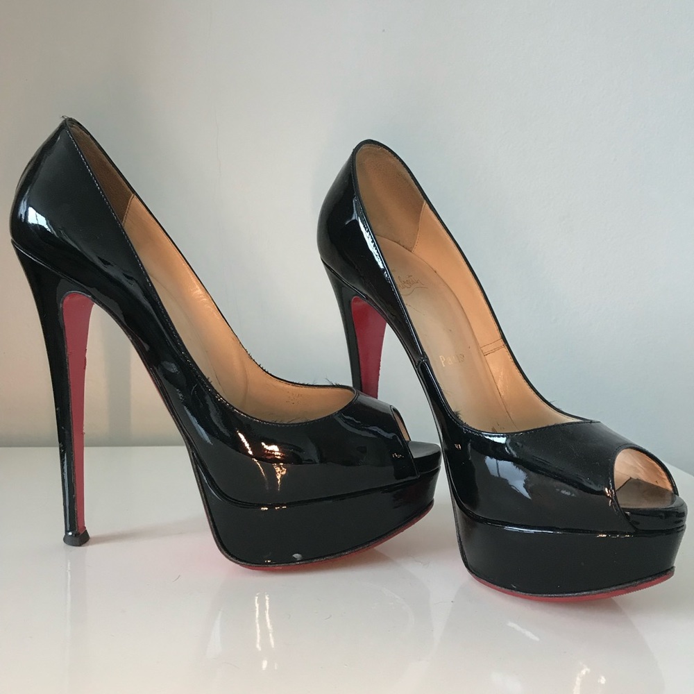 Christian Louboutin Lady Peep 150, black